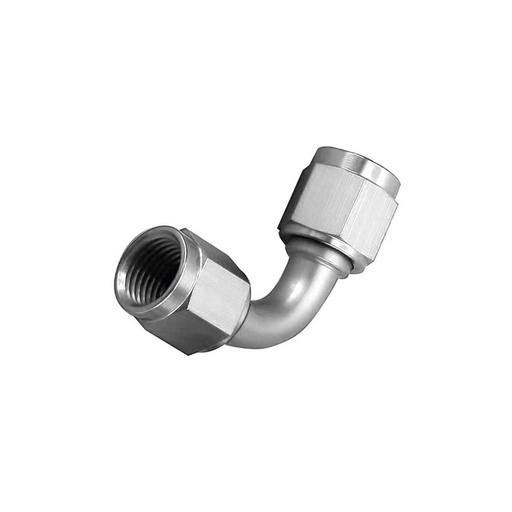 [LIKAD15001] Female Adapter 90D AN3 Silver