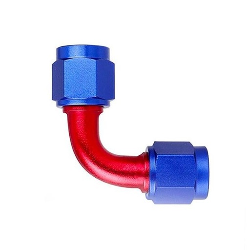 [LIKAD15004] Female Adapter 90D AN8 Red/Blue