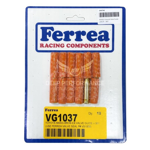 [VG1037] Ferrea Exhaust Valve Guide 2JZ-GTE +.001, Set of 12