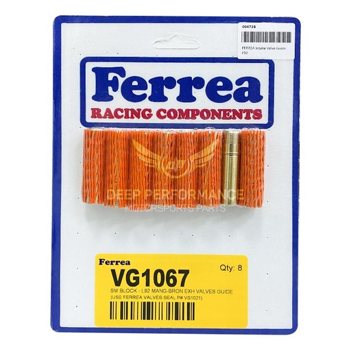 [VG1067] Ferrea Exhaust Valve Guide L92, Set of 8