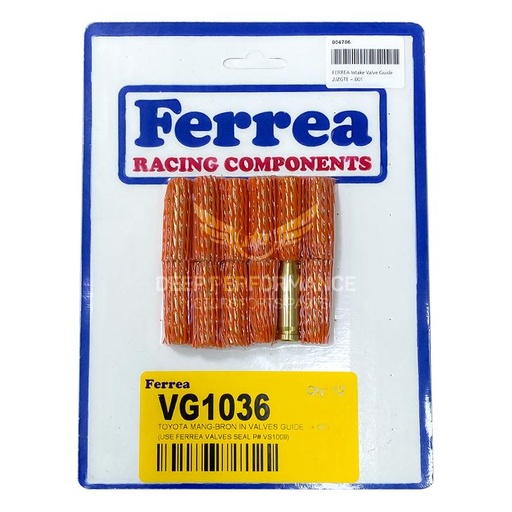 [VG1036] Ferrea Intake Valve Guide 2JZ-GTE +.001, Set of 12