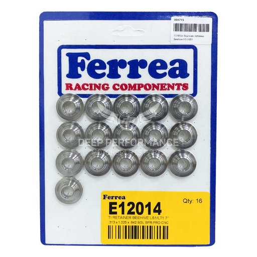 [E12014] Ferrea Titanium Retainer Beehive LS1/LT1, Set of 16