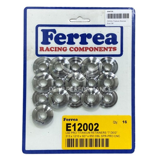 [E12002] Ferrea Titanium Retainer Dual L92, Set of 16