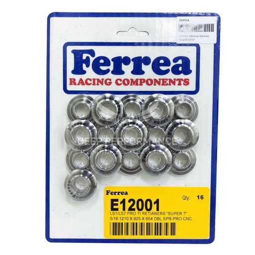 [E12001] Ferrea Titanium Retainer Dual LS1/LS7, Set of 16