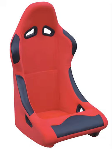 [JBR 1014] Fixed Racing Seat 1014 - Fabric Red/Black, Each