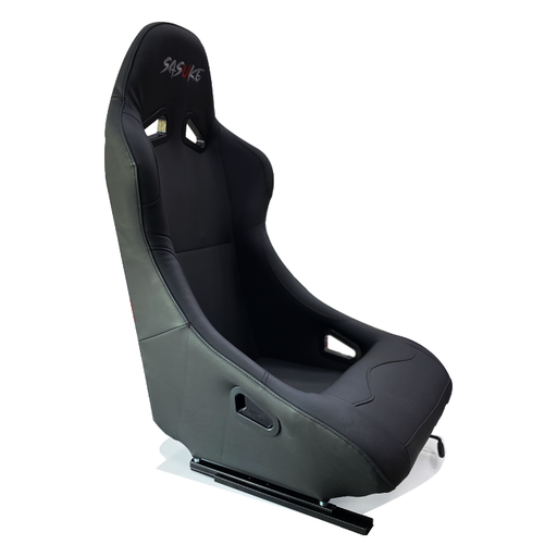 [JBR 1014] Fixed Racing Seat 1014 - PVC Black/Black, Each