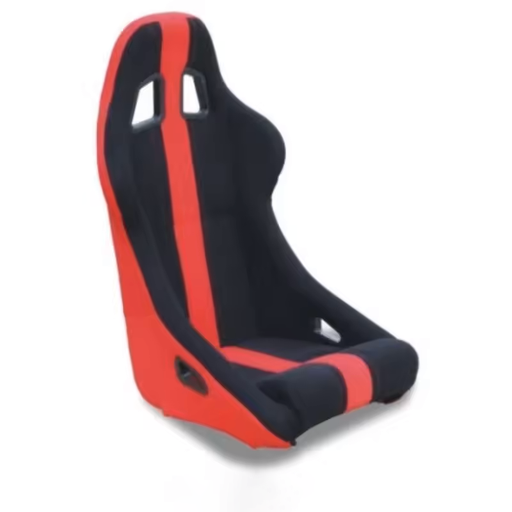 [JBR 1028] Fixed Racing Seat 1028 - Fabric Black/Red, Each