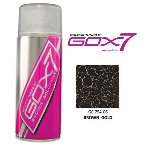 [GC 794-06] Gox7 Leather Crackle Brown Gold