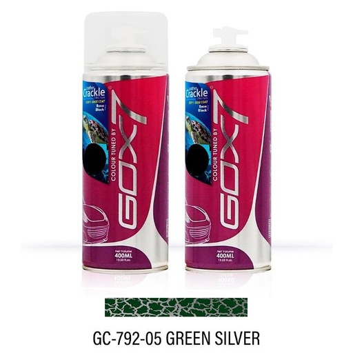 [GC 792-05] Gox7 Leather Crackle Green Silver