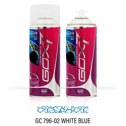 [GC 796-02] Gox7 Leather Crackle White Blue