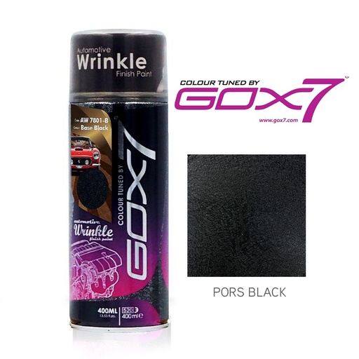 [AW 7801] Gox7 Wrinkle Finish Pors Black