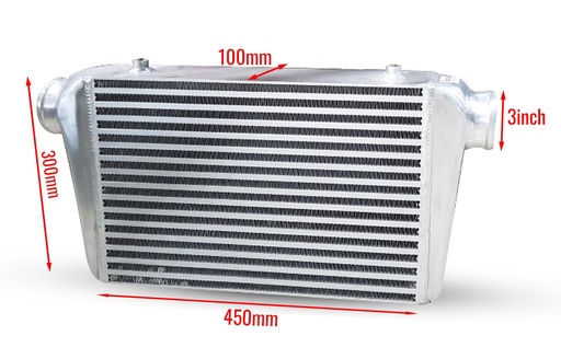 Intercooler 450x300x100mm 3" Inlet and Outlet