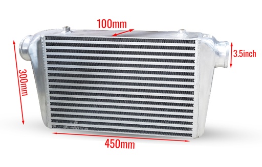 Intercooler 450x300x100mm 3.5" Inlet and Outlet