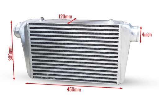 [B4315] Intercooler 450x300x120mm 4" Inlet and Outlet