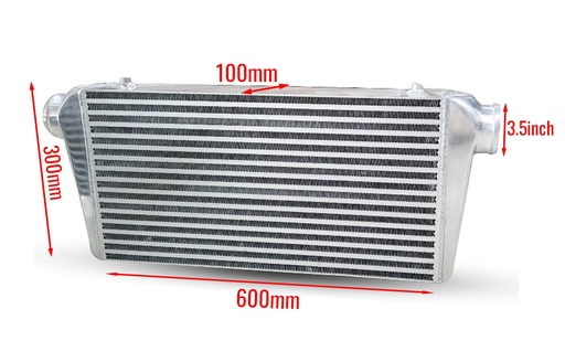 Intercooler 600x300x100mm 3.5" Inlet and Outlet