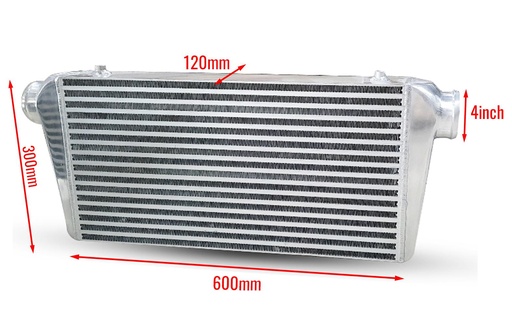 [4314] Intercooler 600x300x120mm 4" Inlet and Outlet