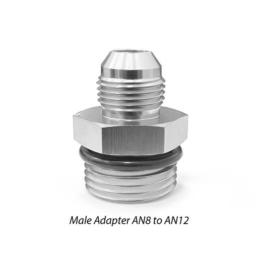 [LIKAD46028] Male Adapter AN8-AN12 Silver