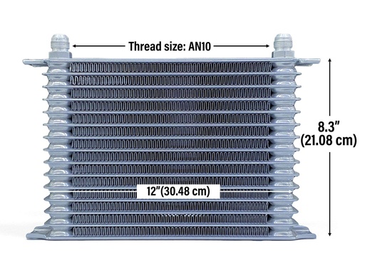 [OICC-15] Oil Cooler 15 Row AN10 Silver
