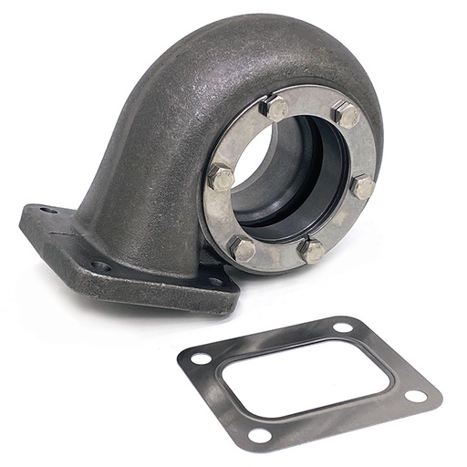 [602167101] PSR 66E Series Turbine Housing T4 Open Inlet, V-Band Outlet 0.96A/R