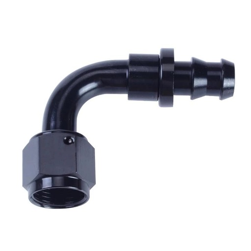 [PHD-90D-6] Push Lock Hose End AN6 90D Black