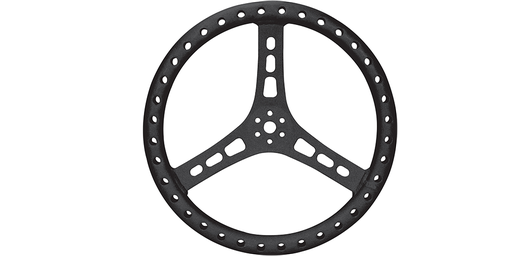 [68-006] QuickCar 15" Alum LW Steering Wheel Black