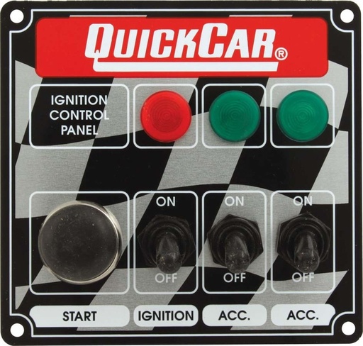 [50-025] QuickCar 3 Switches & 1 Button w/ Lights 50-025