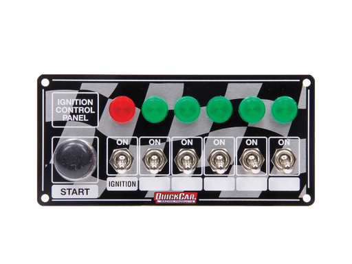 [50-166] QuickCar Ignition Panel 5-Acc. Switches Lights Flag