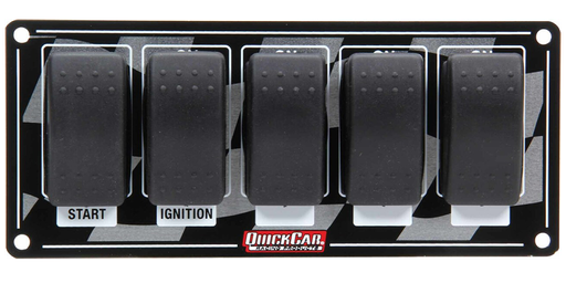 [52-165] QuickCar Ignition Panel Rocker Switch Panel Flag