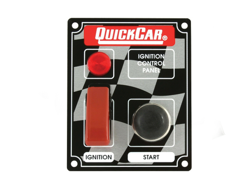 [50-053] QuickCar Ignition Panel-Start Button & 1 Pilot Light Flag