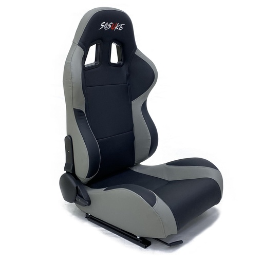 [JBR 1002] Racing Seat 1002 - PVC Black/Silver, Each