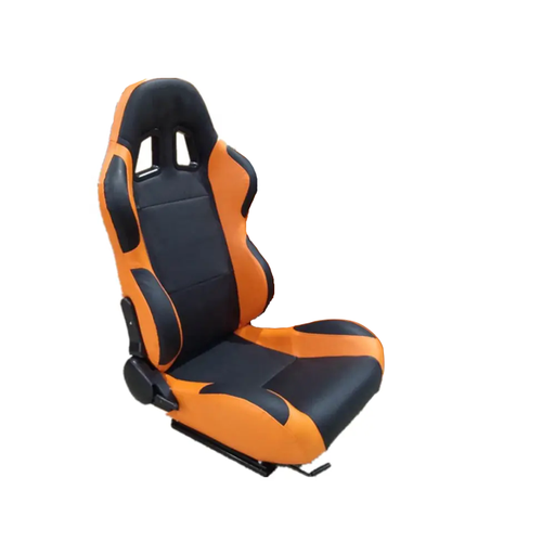 [JBR 1004] Racing Seat 1004 - PVC Black/Orange, Each