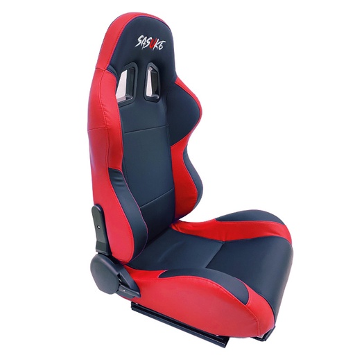 [JBR 1004] Racing Seat 1004 - PVC Black/Red, Each