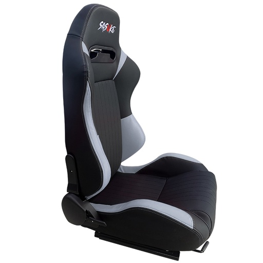[JBR 1005] Racing Seat 1005 - PVC Black/Silver, Each