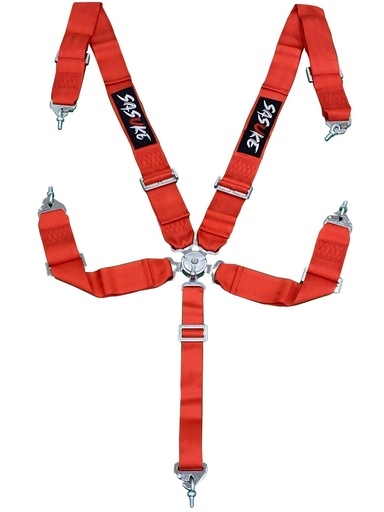 [JBR4001 - Red] Sasuke Seatbelt 5pts Red