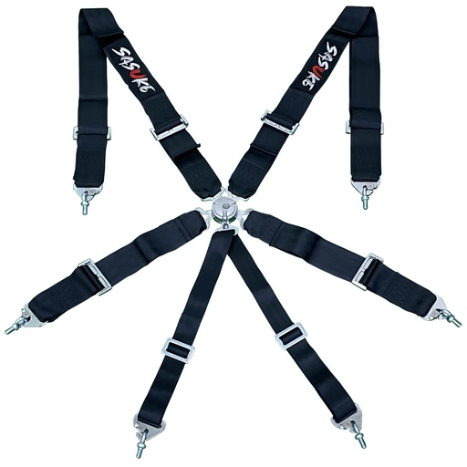 [JBR4002 - Black] Sasuke Seatbelt 6pts Black