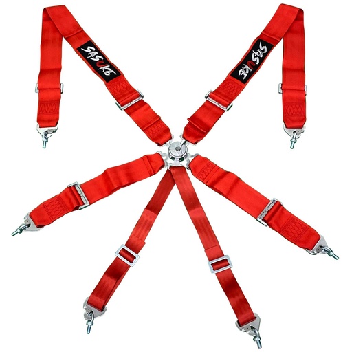 [JBR4002 - Red] Sasuke Seatbelt 6pts Red