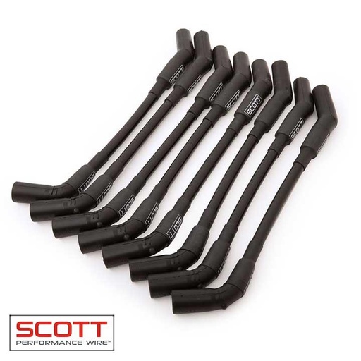 [SPW-CH-LS-S-1] Scott Wire Set Chevy LS STD 30ohm 10mm Black