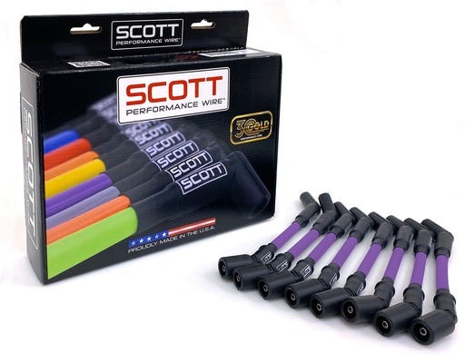 [SPW-CH-LS-T-6] Scott Wire Set Chevy LS Truck 30ohm 10mm Purple