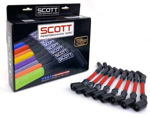 [SPW-CH-LT-GEN5-2] Scott Wire Set Chevy LT-Gen5 30ohm 10mm Red