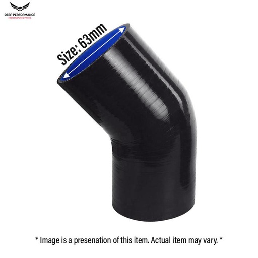 [E45-63] Silicon Hose 45D 2.5" Black