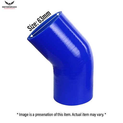 [E45-63] Silicon Hose 45D 2.5" Blue