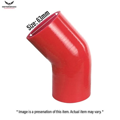 [E45-63] Silicon Hose 45D 2.5" Red