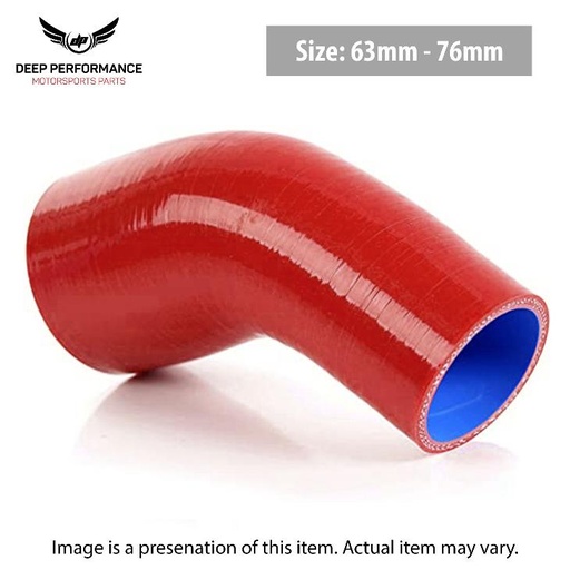 Silicon Hose 45D 2.5"-3" Red