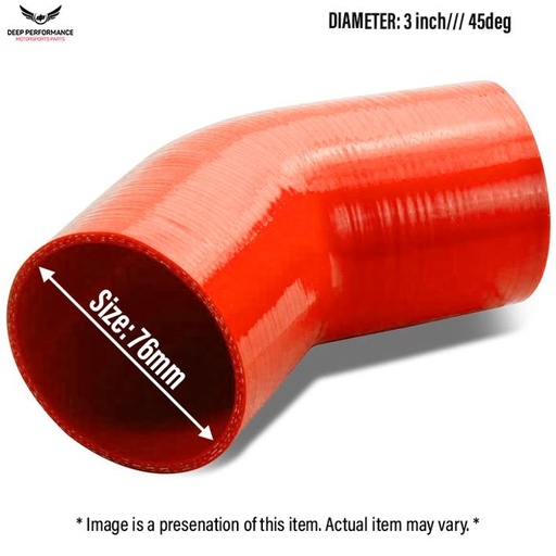 Silicon Hose 45D 3" Orange