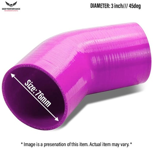 Silicon Hose 45D 3" Purple