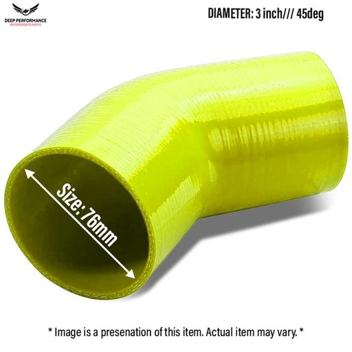 Silicon Hose 45D 3" Yellow