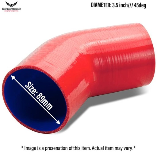 Silicon Hose 45D 3.5" Red
