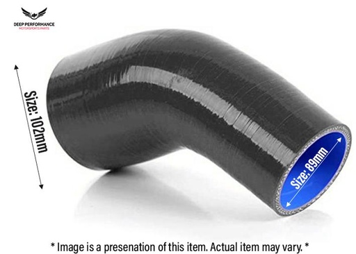 Silicon Hose 45D 3.5"-4" Black