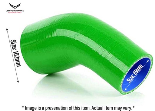 Silicon Hose 45D 3.5"-4" L. Green