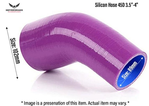 Silicon Hose 45D 3.5"-4" Purple